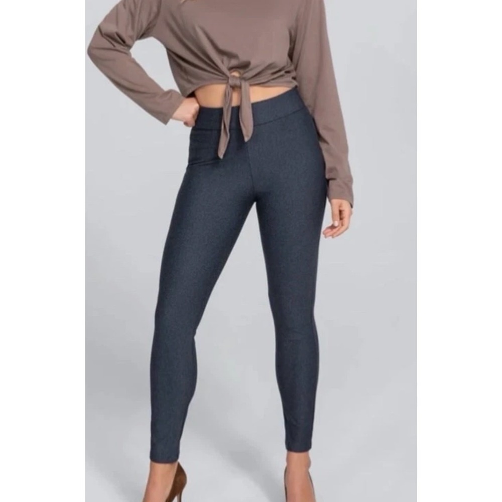 Honeylove EverReady Leggings Women M Stormy Blue NWT Pockets High Rise Shapewear
